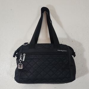 Hedgren Quilted Black Shoulder Bag With Multi-Storage